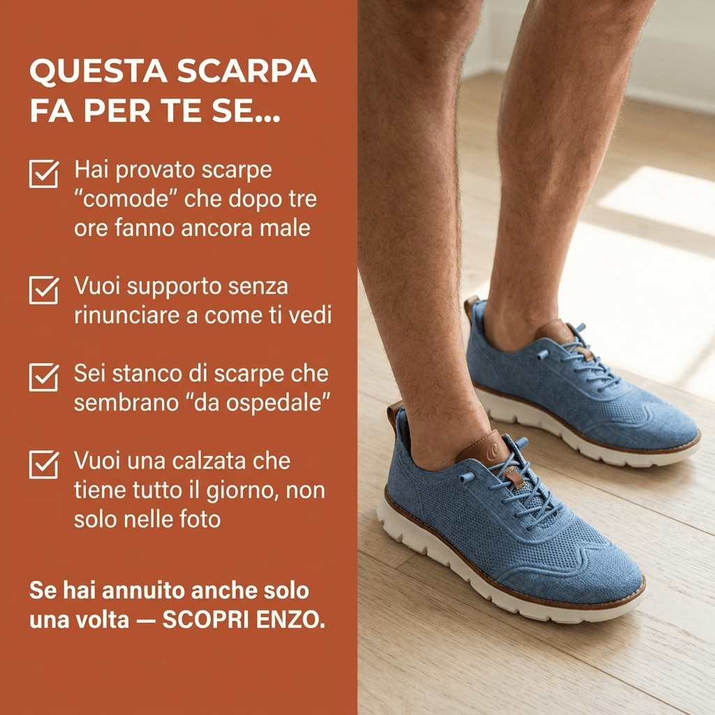 Enzo |  Infilata Senza Mani & Punta Extra Larga