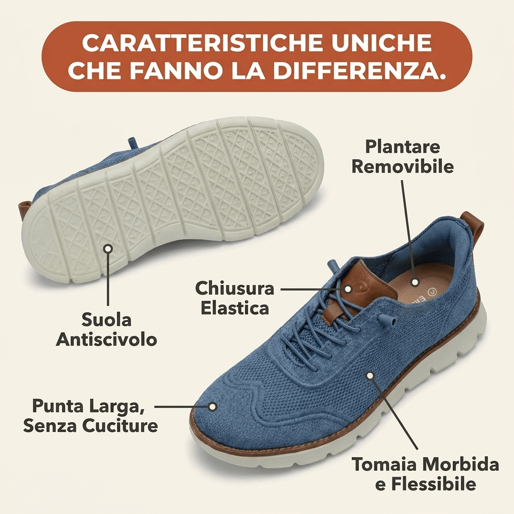 Enzo |  Infilata Senza Mani & Punta Extra Larga